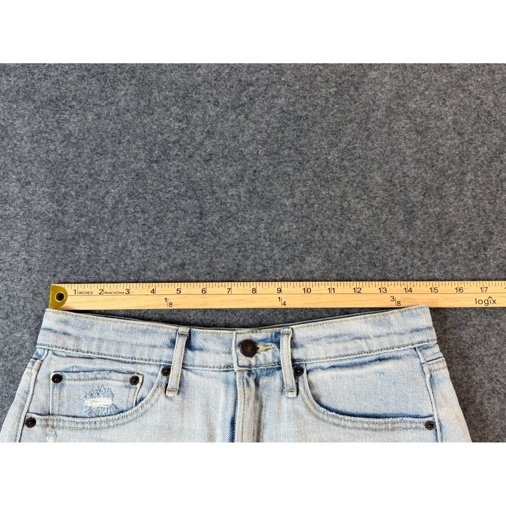 Abercrombie & Fitch Shorts Womens 6/28 Light Blue Excellent Distressed High Rise - Picture 5 of 8